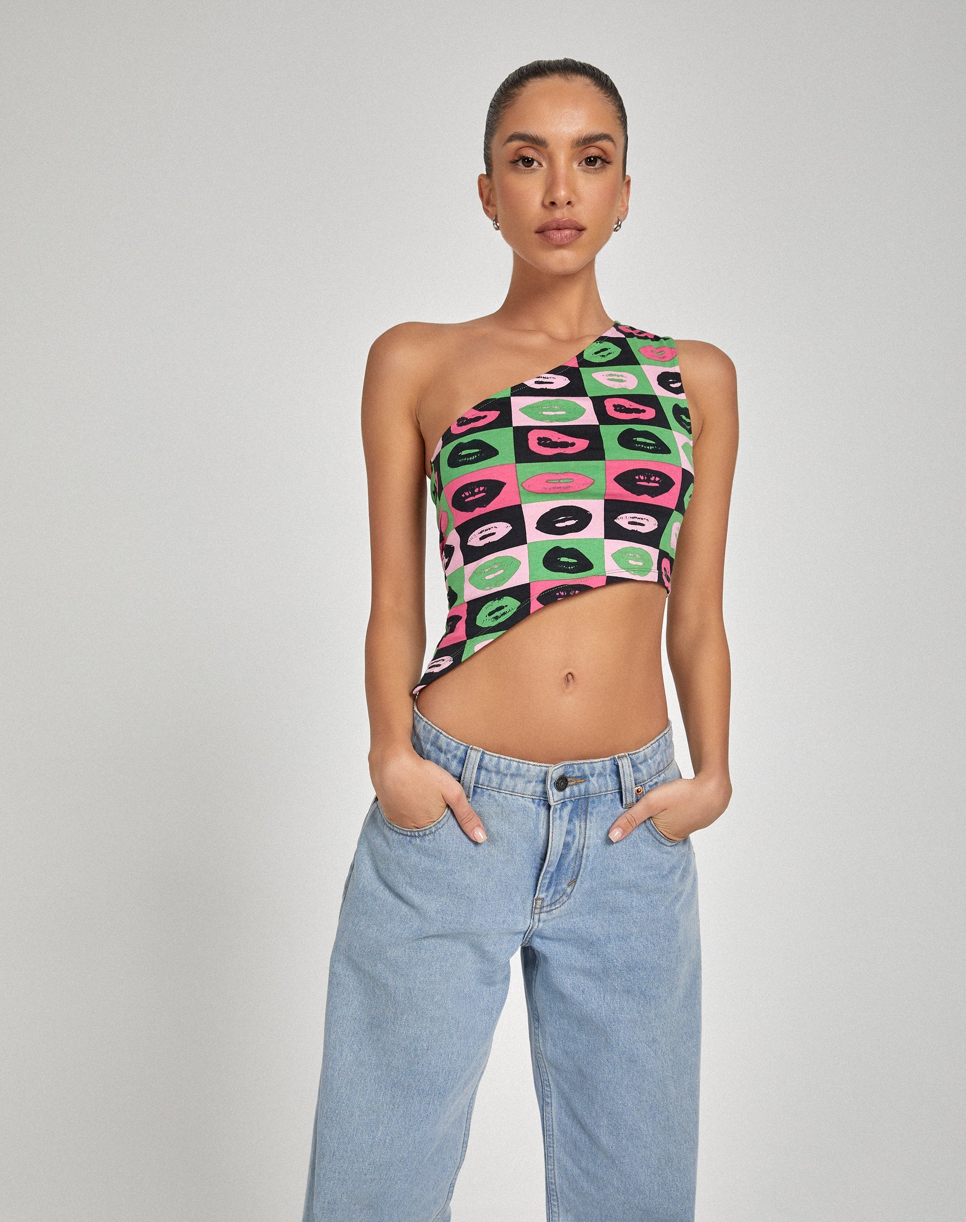 Afbeelding van Bayva Crop Top in Lips Green