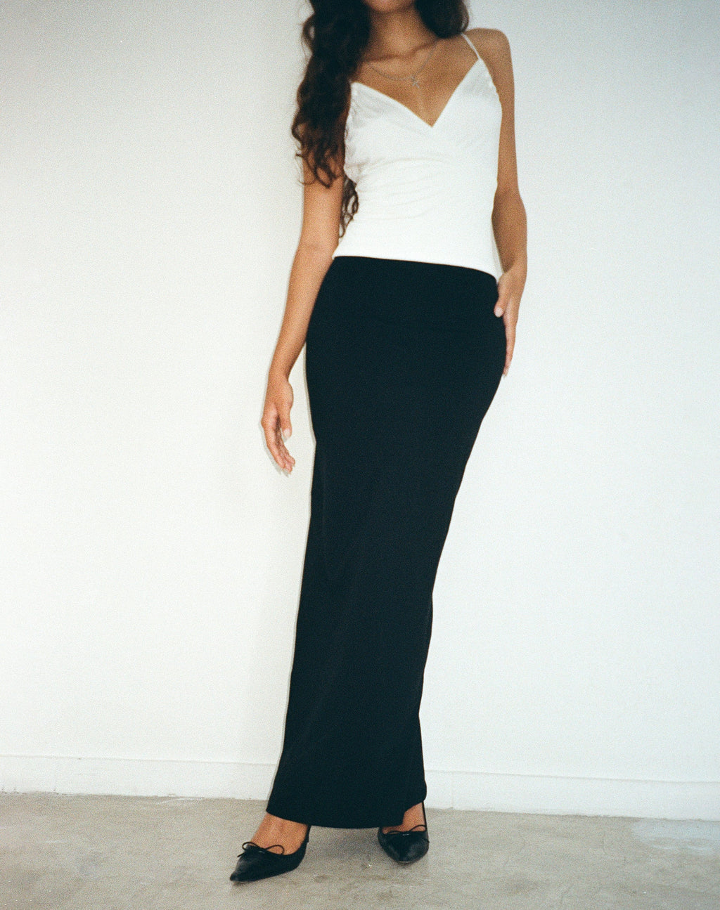 Tsuna Maxi rok in zwart