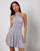 Afbeelding van Belasar Mini Dress in Cupro Lila Grijs