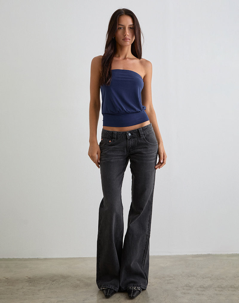 Afbeelding van Bell Bottom Low Rise Flare Jeans in Vintage Black