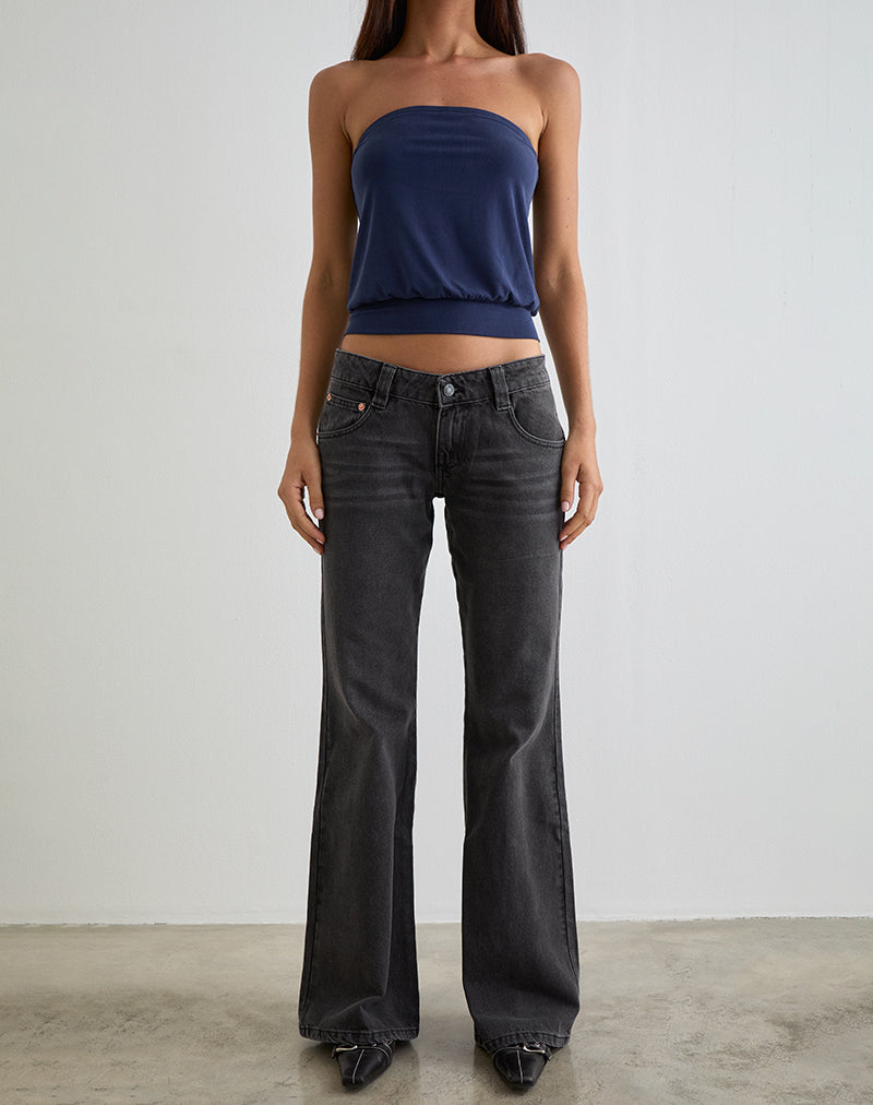 Afbeelding van Bell Bottom Low Rise Flare Jeans in Vintage Black
