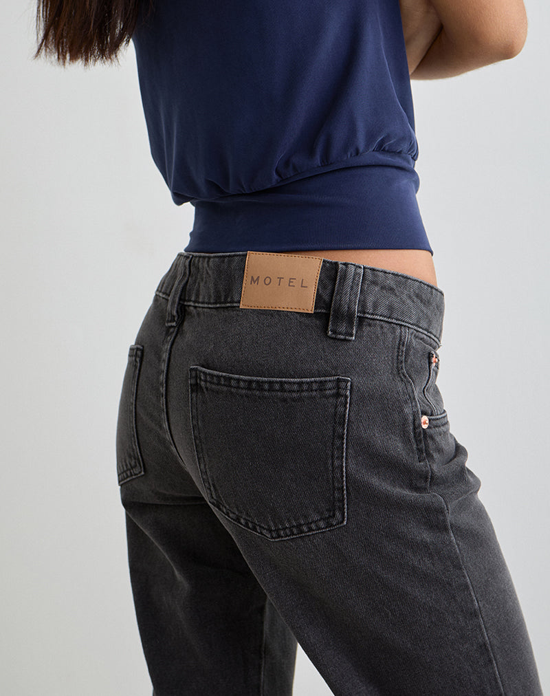 Afbeelding van Bell Bottom Low Rise Flare Jeans in Vintage Black