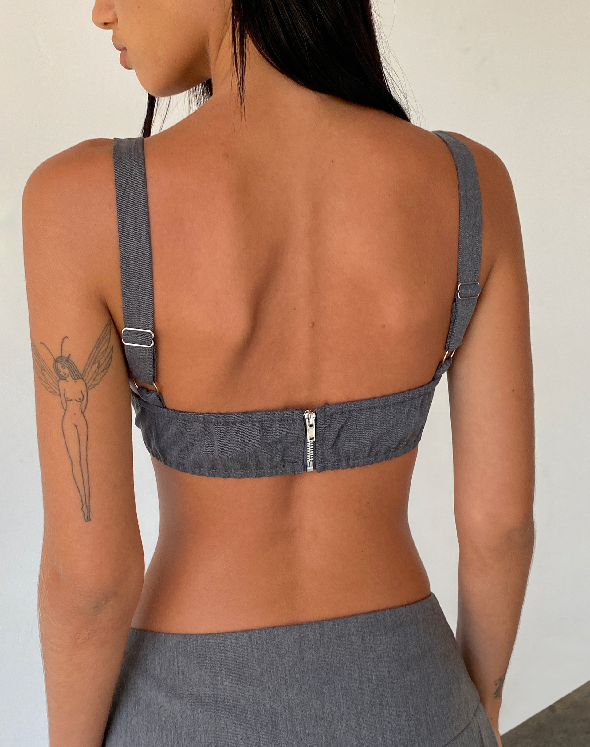 Afbeelding van Belva Bralette in Getailleerd houtskool