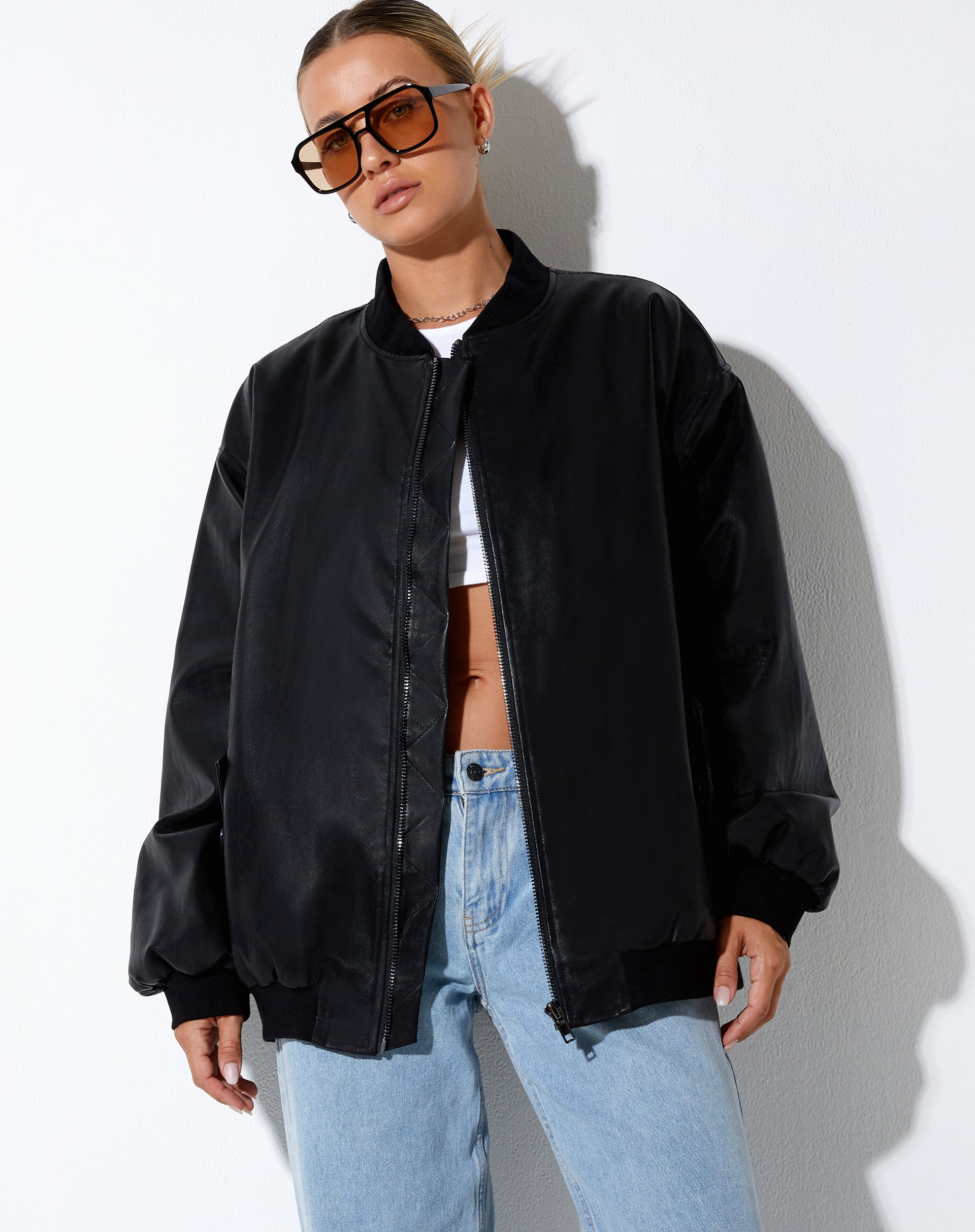 Afbeelding van Benta Jacket in PU Zwart