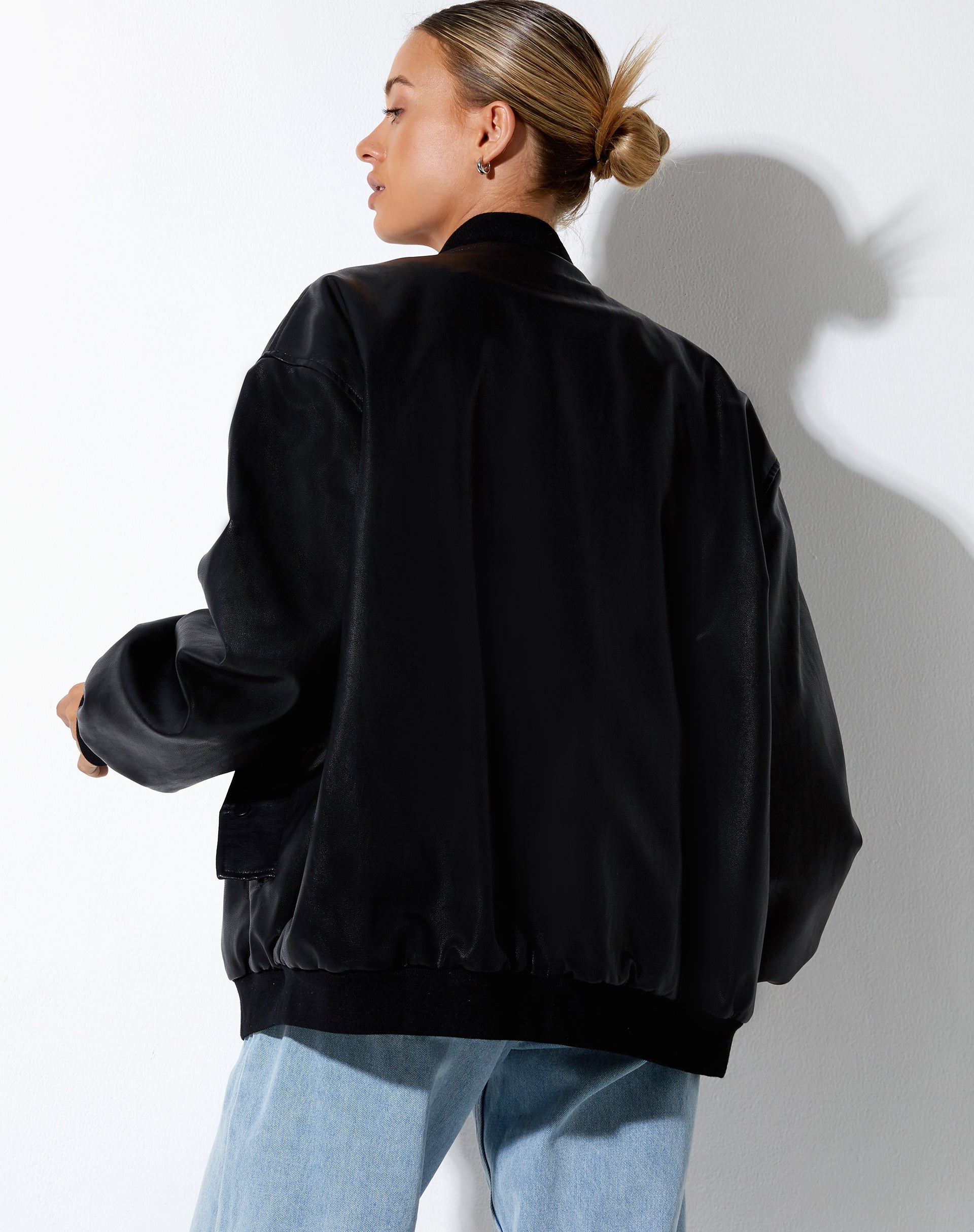Afbeelding van Benta Jacket in PU Zwart