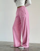 Afbeelding van Benton Jogger in Flamingo Roze met Witte Bies en M Geborduurd