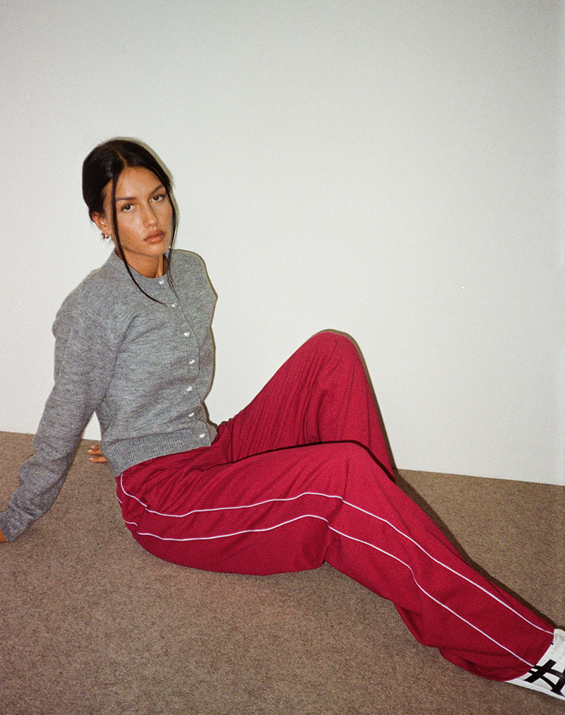 Afbeelding van Benton Jogger in Adrenaline Rood met Violette Binding
