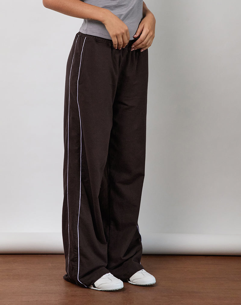 Benton Jogger in Bittere Chocolade met Violette Binding