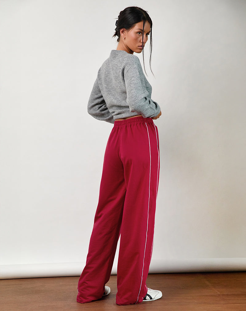 Afbeelding van Benton Jogger in Adrenaline Rood met Violette Binding