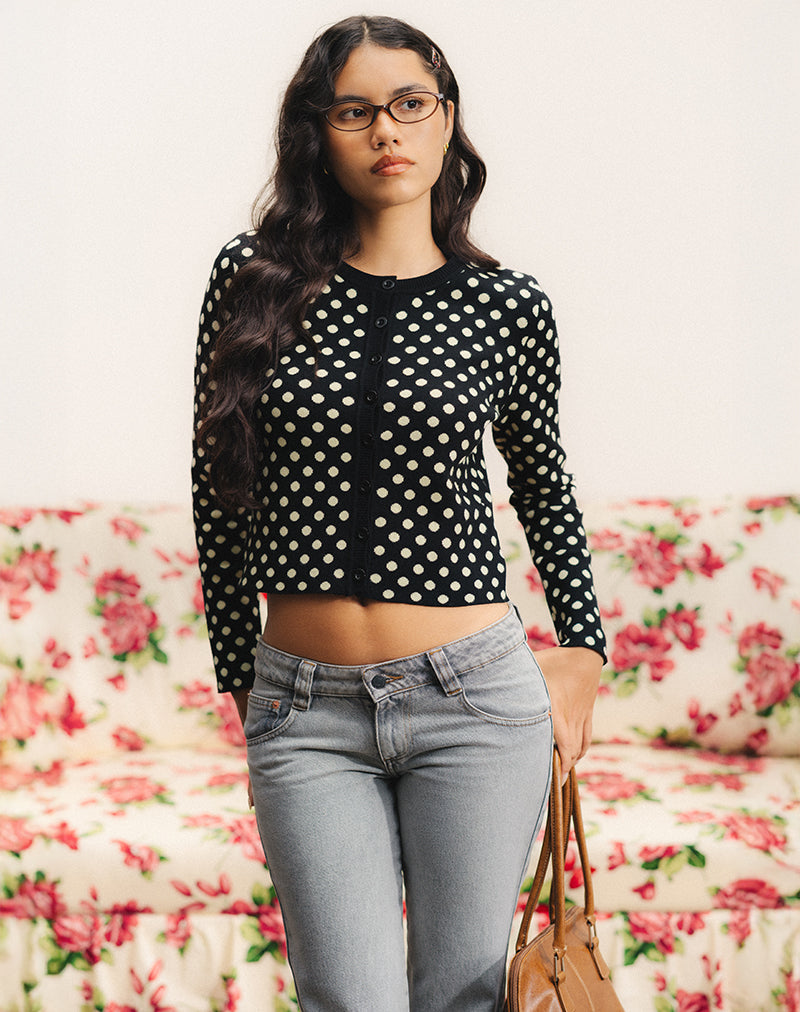 Bhavina Vest in Mono Polka