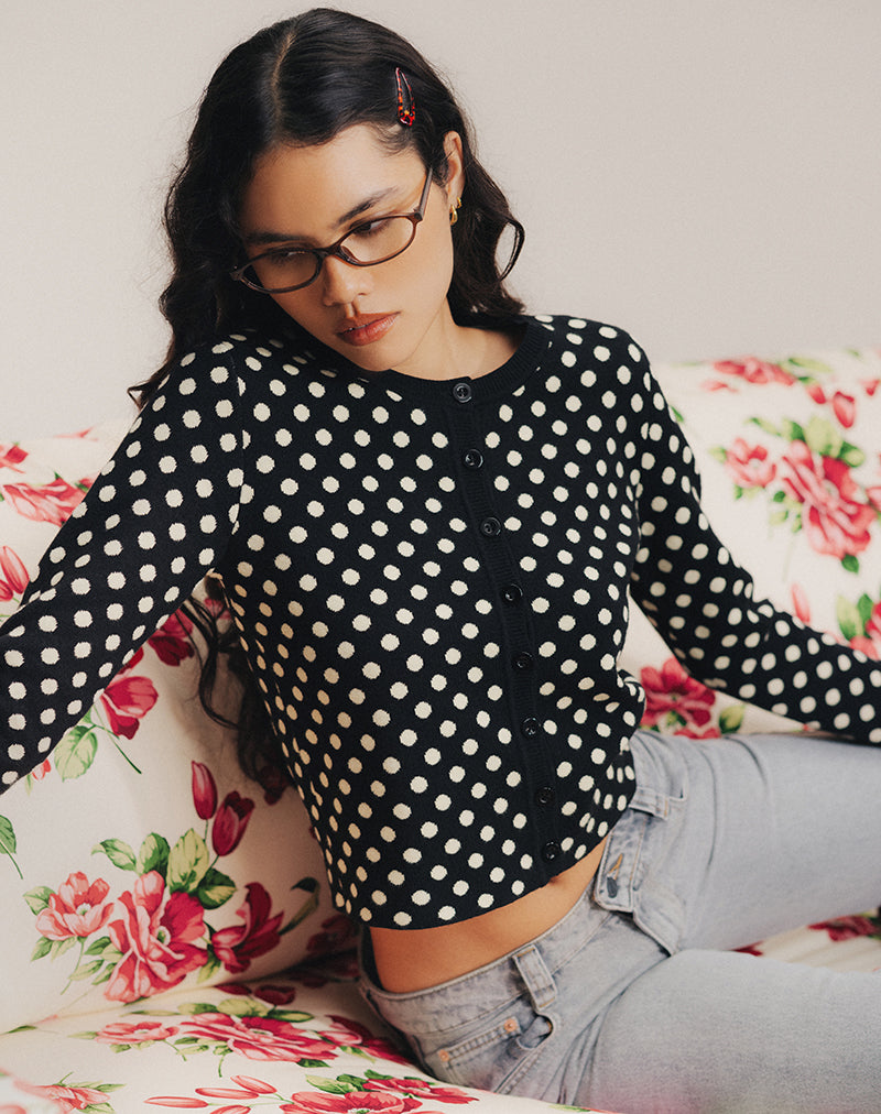 Bhavina Vest in Mono Polka