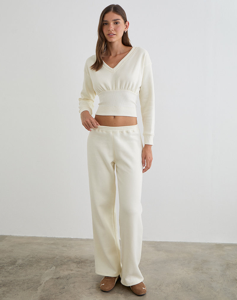 Afbeelding van Cille Loose Jogger in fleece Winter White