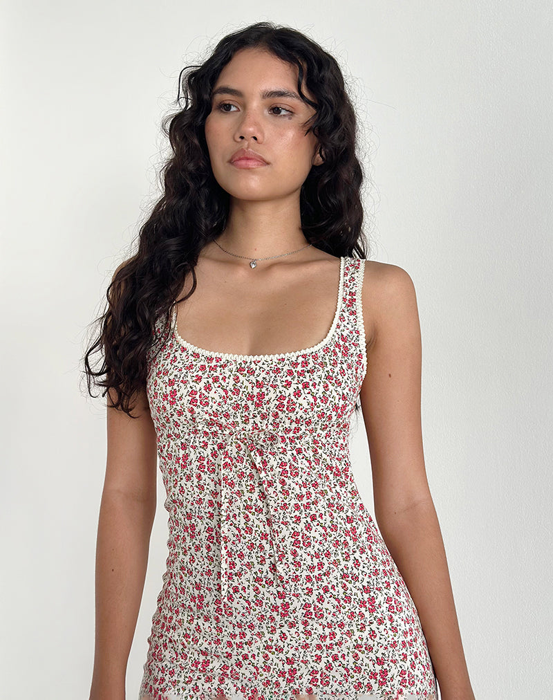 Afbeelding van Bila Midi Dress in Pretty Ditsy