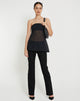 Afbeelding van Bilancia Bandeau Mesh Top in Zwart