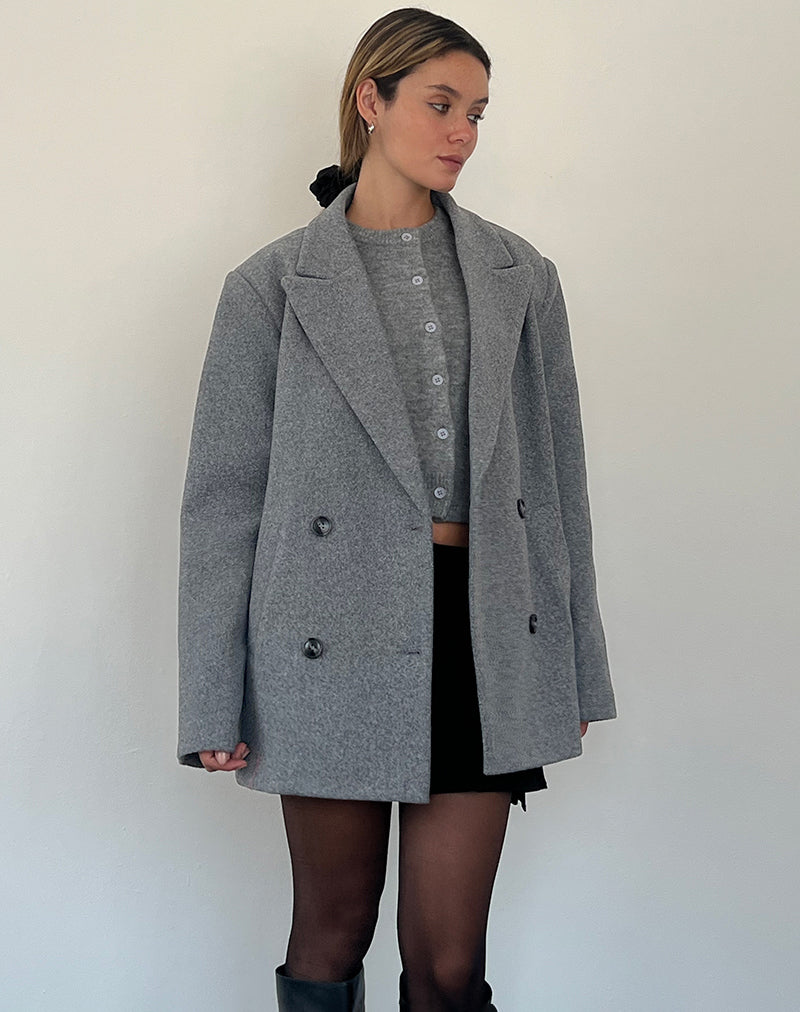 Afbeelding van Binaiya oversized wollen blazer in grijs
