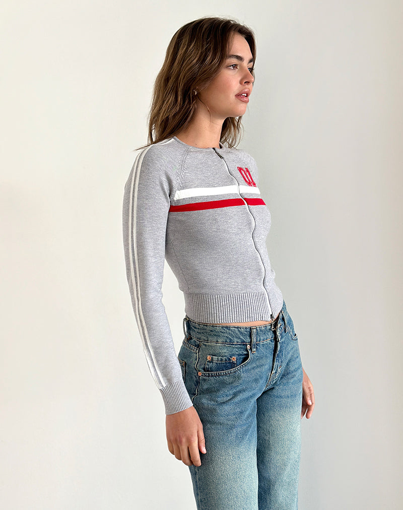 Afbeelding van Binta Zip Through Jacket in Grijs Marl