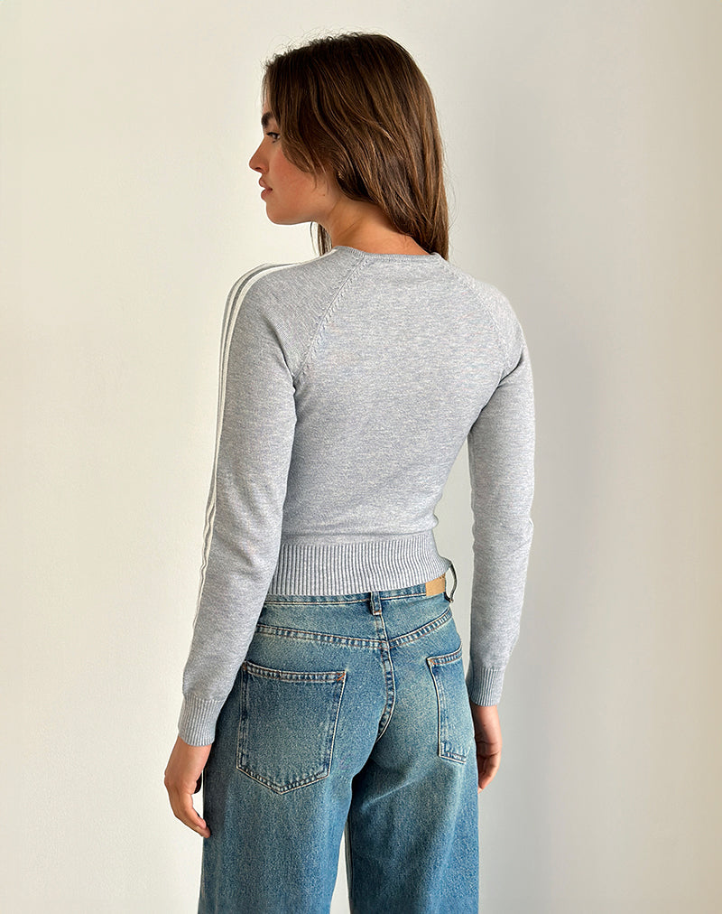 Afbeelding van Binta Zip Through Jacket in Grijs Marl