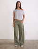 Afbeelding van Low Rise Roomy Jeans in Fern Green