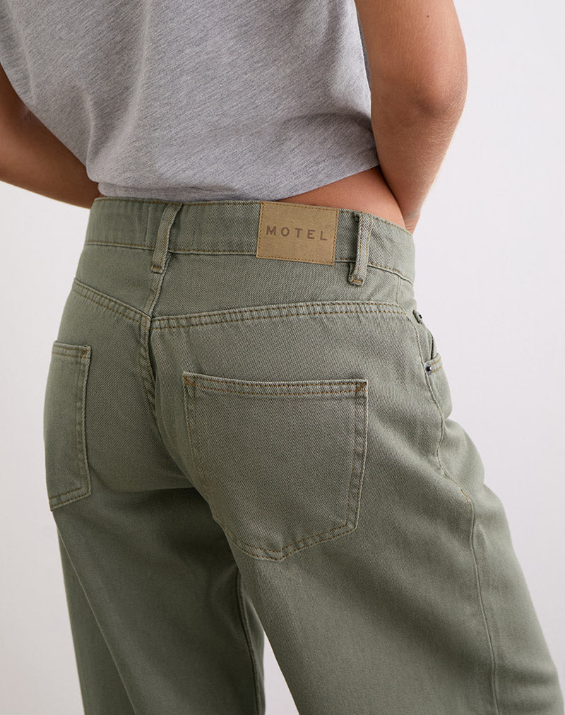 Afbeelding van Low Rise Roomy Jeans in Fern Green