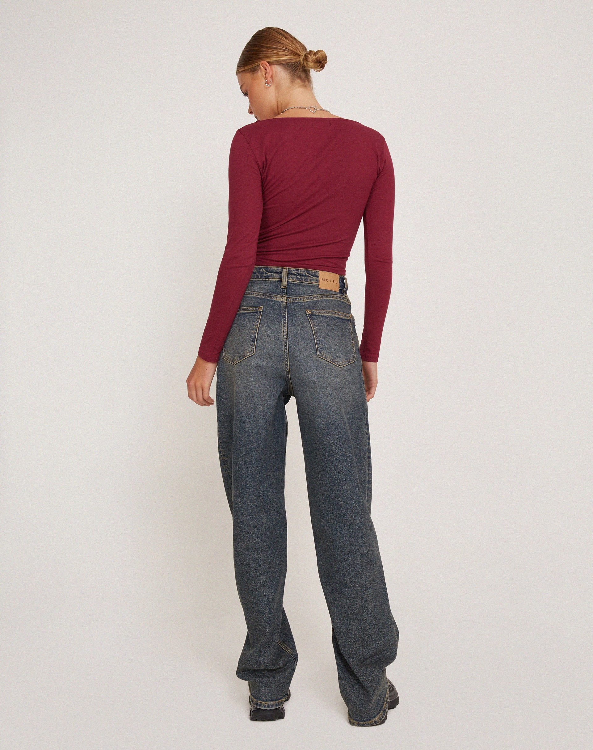 Afbeelding van Bonlo Lange Mouw Top in Plum