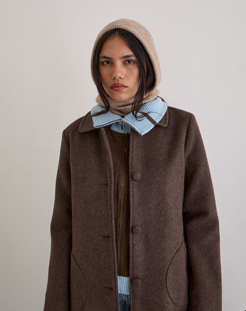 Afbeelding van Bonnet muts in gebreid beige