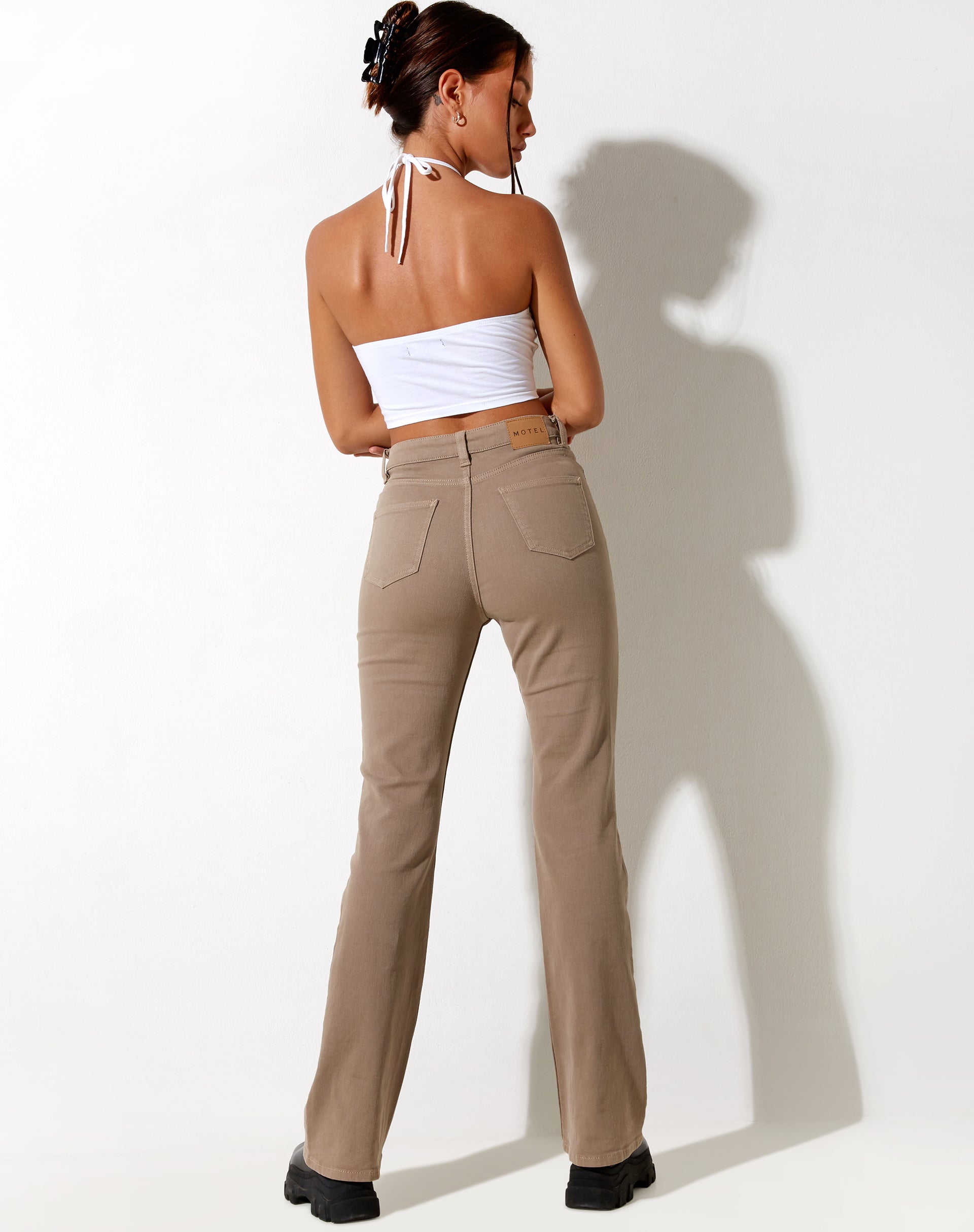 Afbeelding van Bootleg Jeans in Burnt Olive