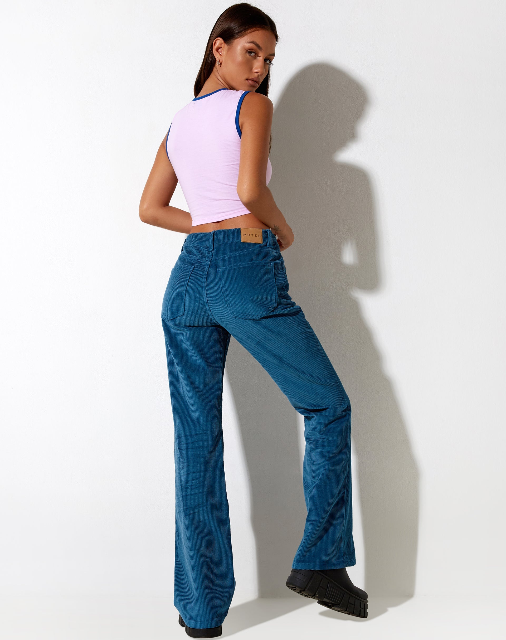 Afbeelding van Bootleg Jeans in Koordblauw