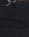 Zwarte geribbelde jersey