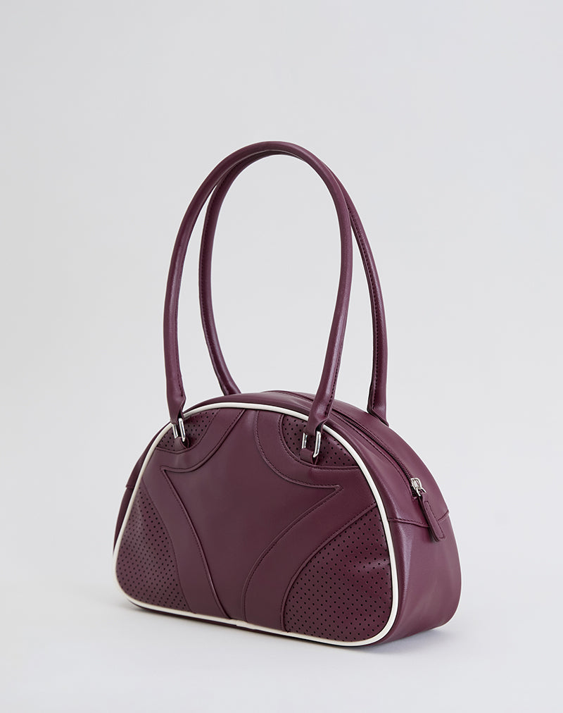 Bowler Bag in crème en bordeaux