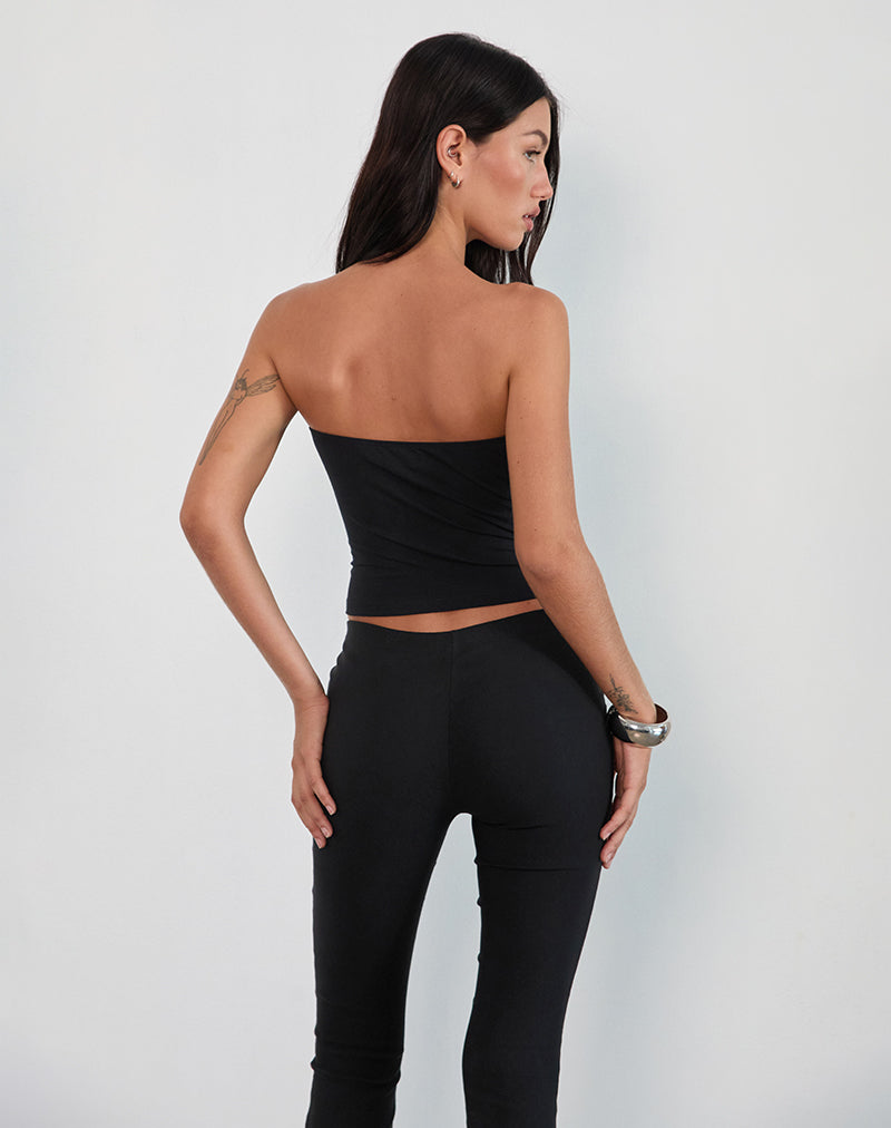 Afbeelding van Brea Hardware Vlinder Top in Rayon Jersey Zwart
