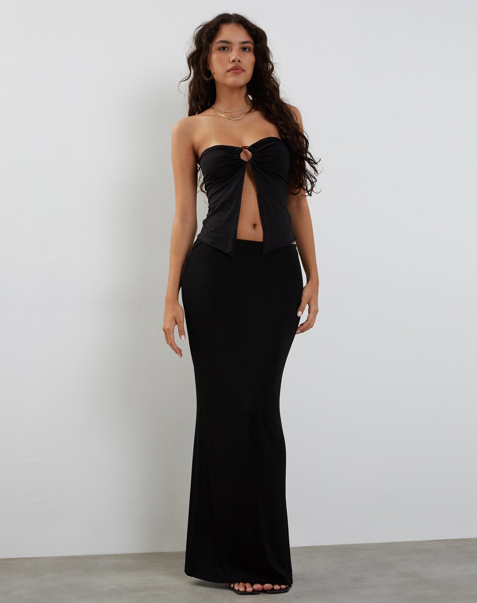 Afbeelding van Brea Bandeau Top in Slinky Zwart