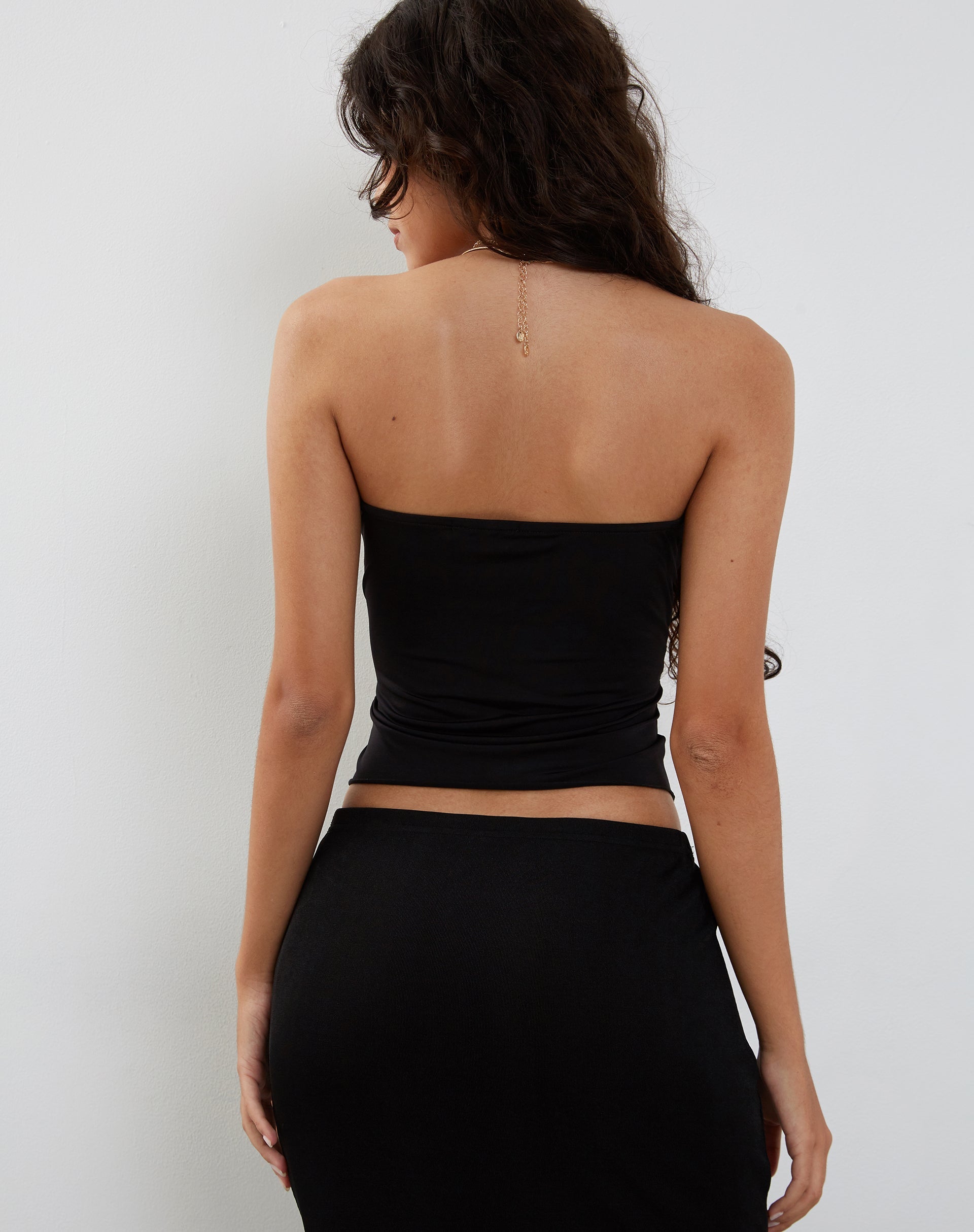 Afbeelding van Brea Bandeau Top in Slinky Zwart