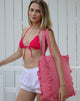 Afbeelding van Brie Franje Draagtas in Rood Gingham
