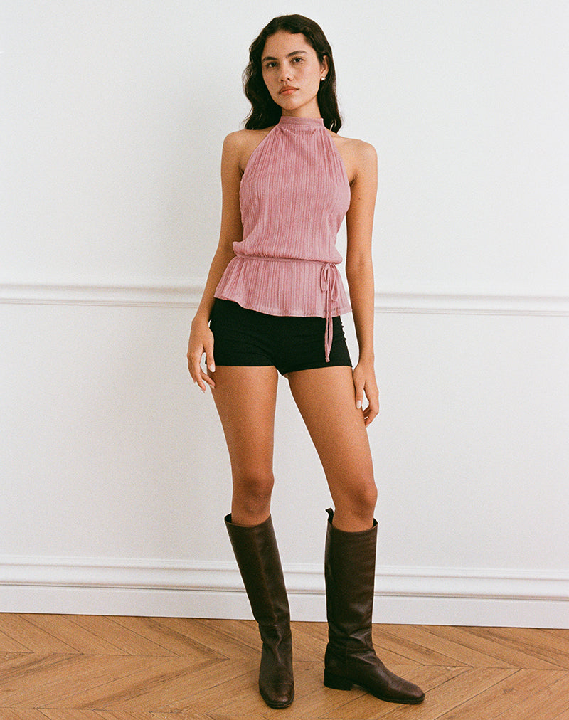 Afbeelding van Brienne Top in Chiffon Plisse Roze