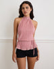 Afbeelding van Brienne Top in Chiffon Plisse Roze