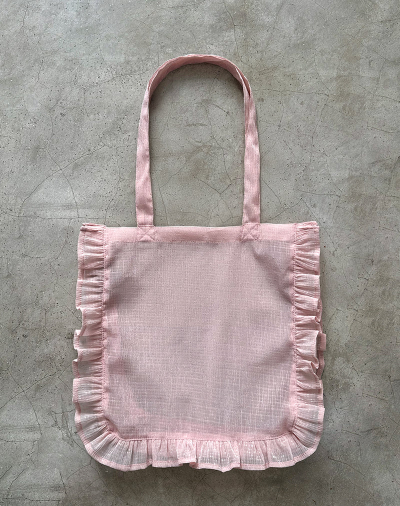 Brinana draagtas in gestructureerd chiffon roze