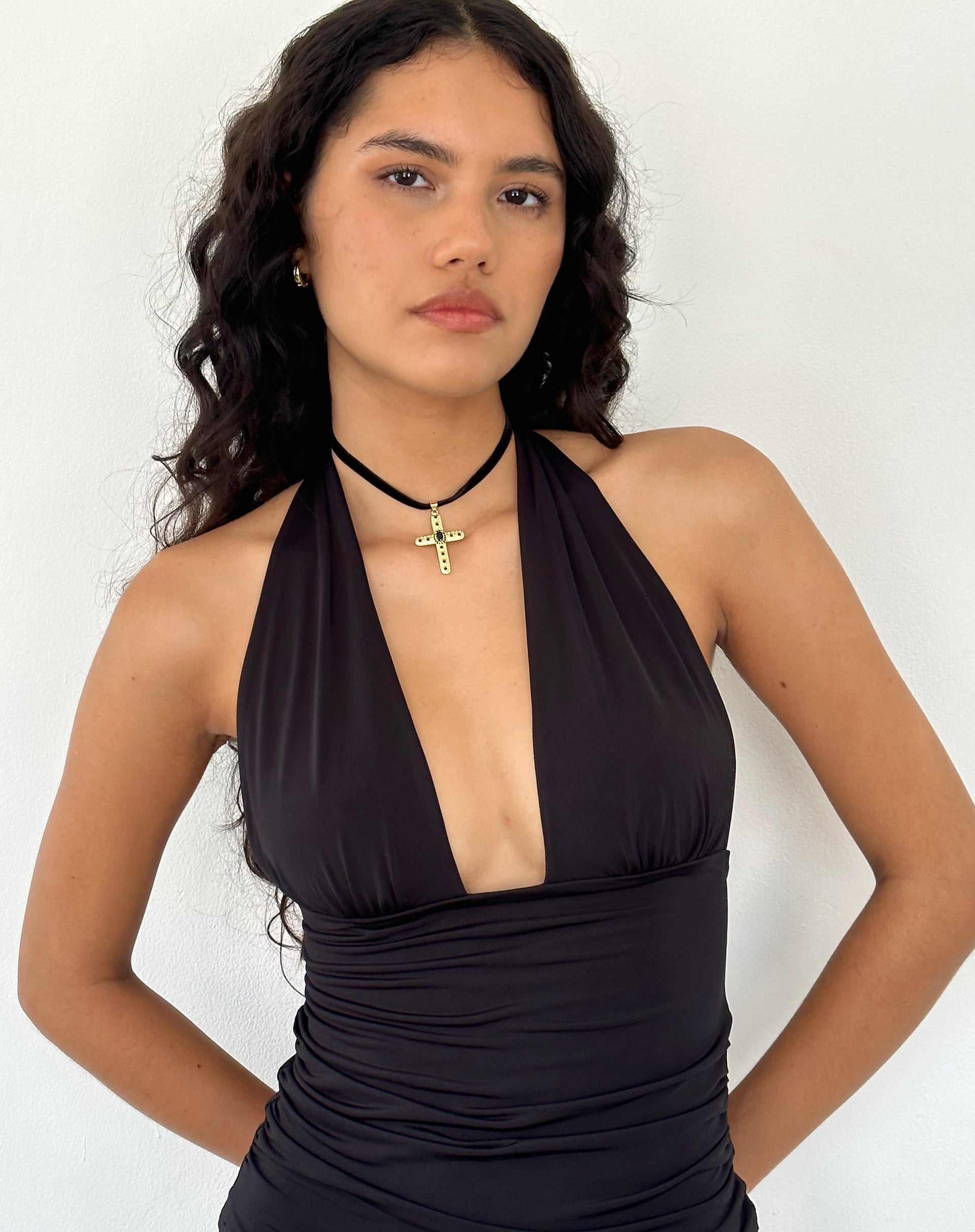 Afbeelding van Brooklyn Cross Choker Necklace by Gemini Jewels