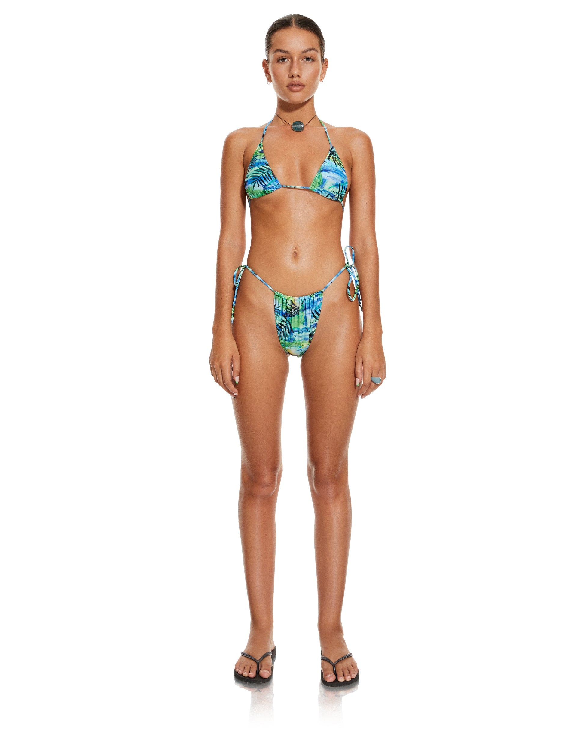 afbeelding van MOTEL X BARBARA Leyna Bikinibroekje in Tropical Palm