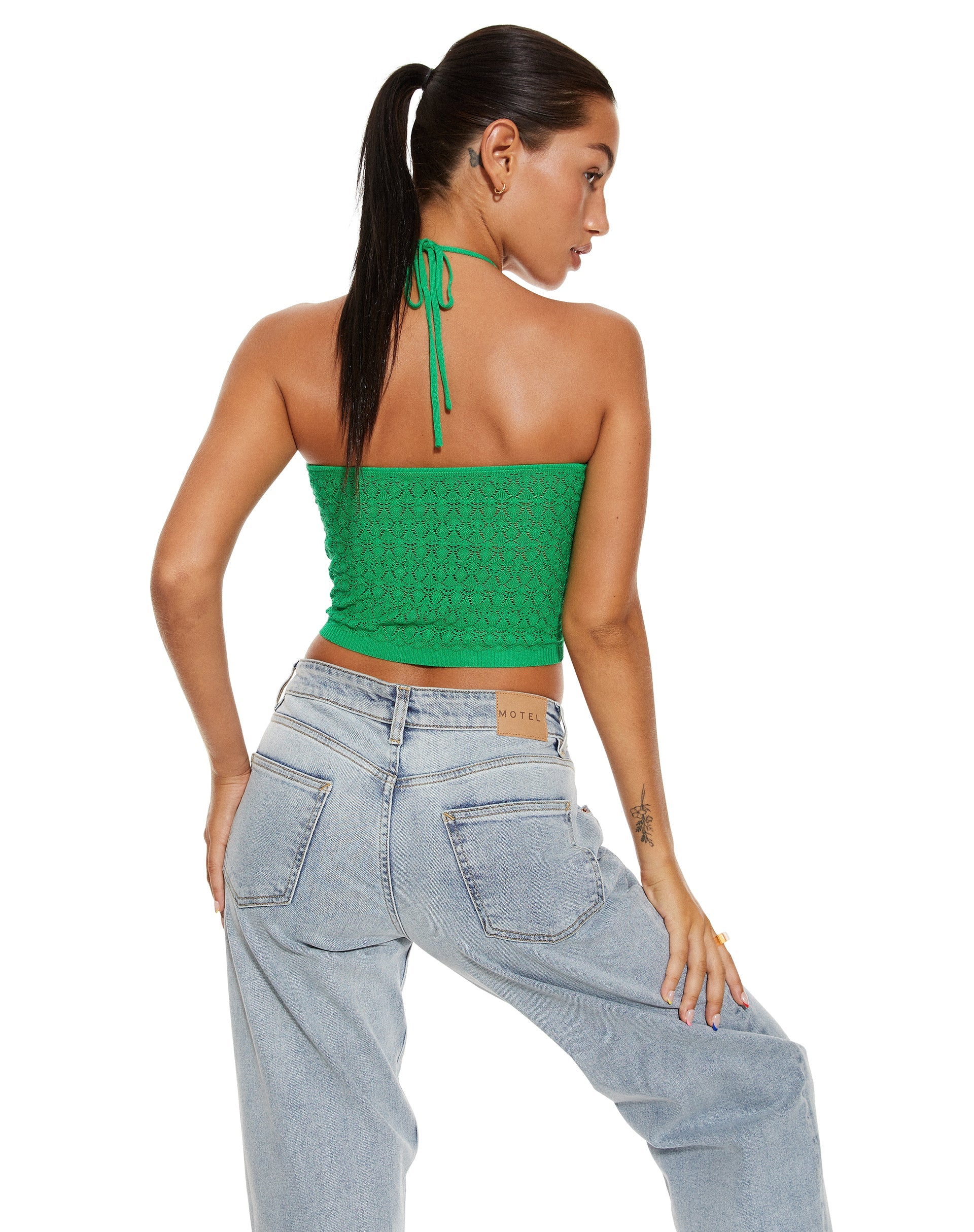 beeld van MOTEL X BARBARA Jinu Crop Top in Groen