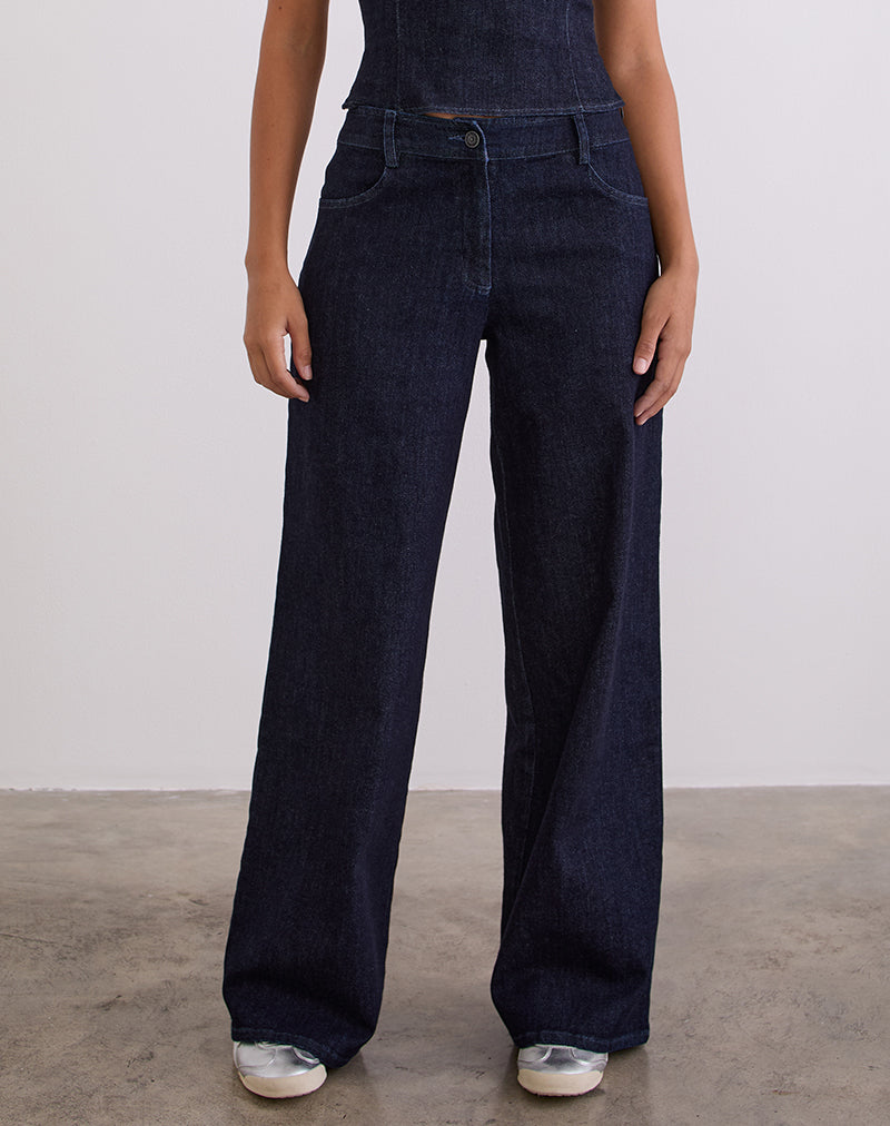 Nuvia broek in Chambray Indigo