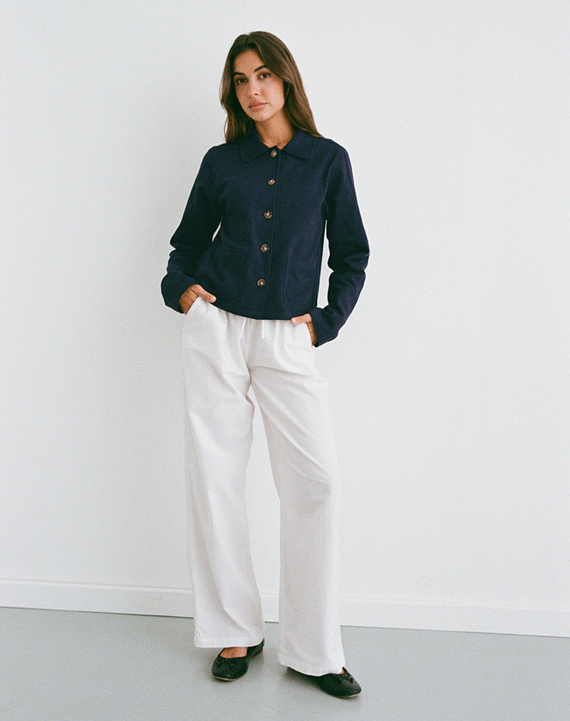 Afbeelding van Calva Boxy Jas in Dark Navy
