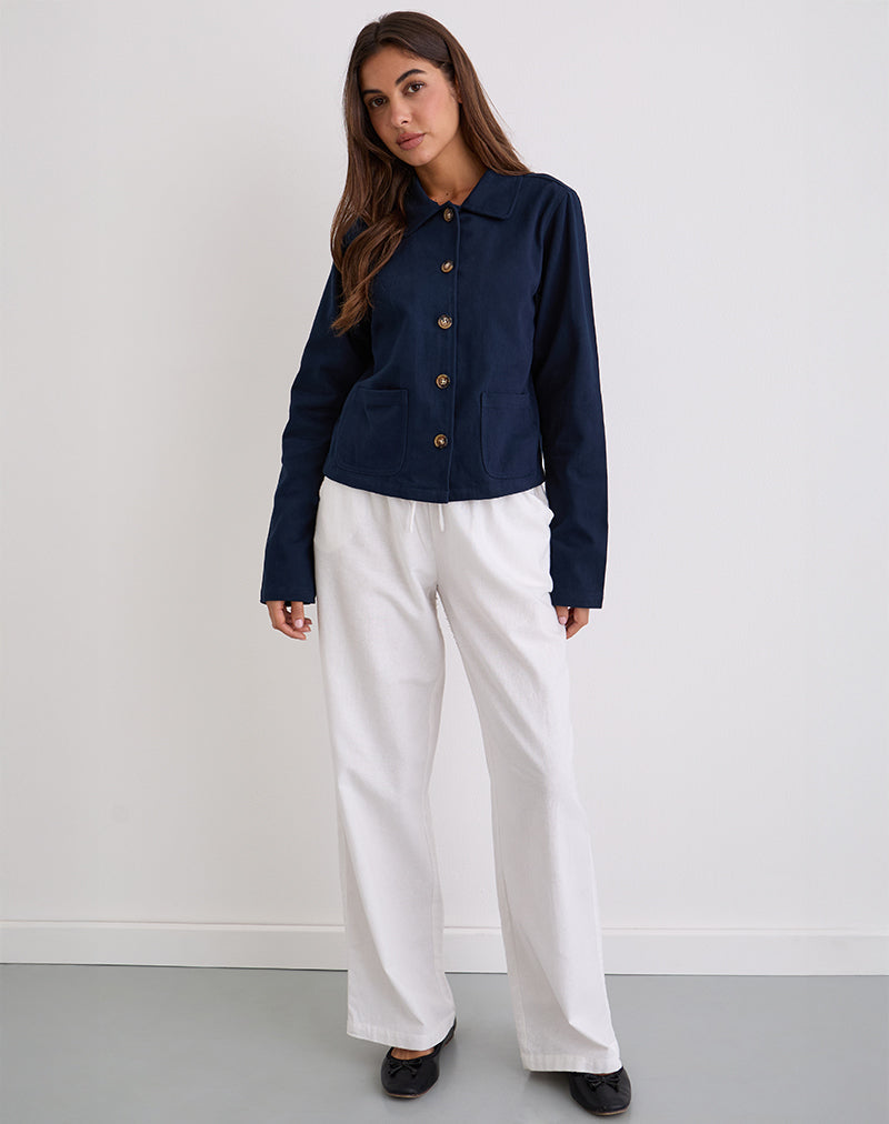 Afbeelding van Calva Boxy Jas in Dark Navy
