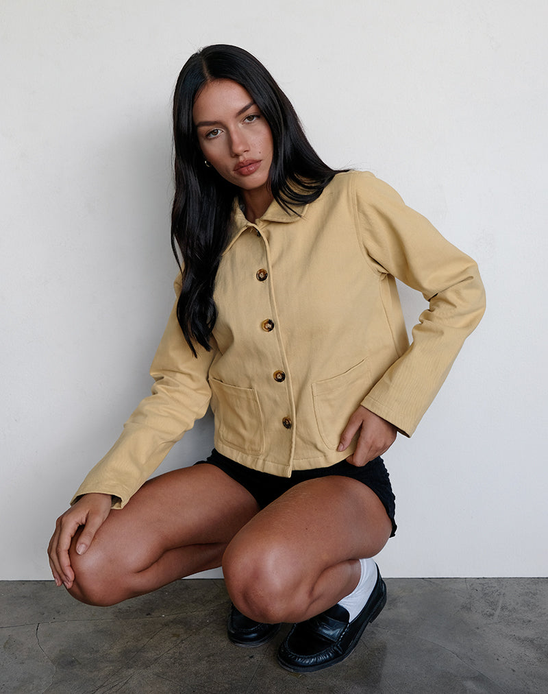 Afbeelding van Calva Boxy Jas in Tan