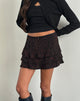 Afbeelding van Camigi Oversized Mini Rok in Bruin Jaguar Print