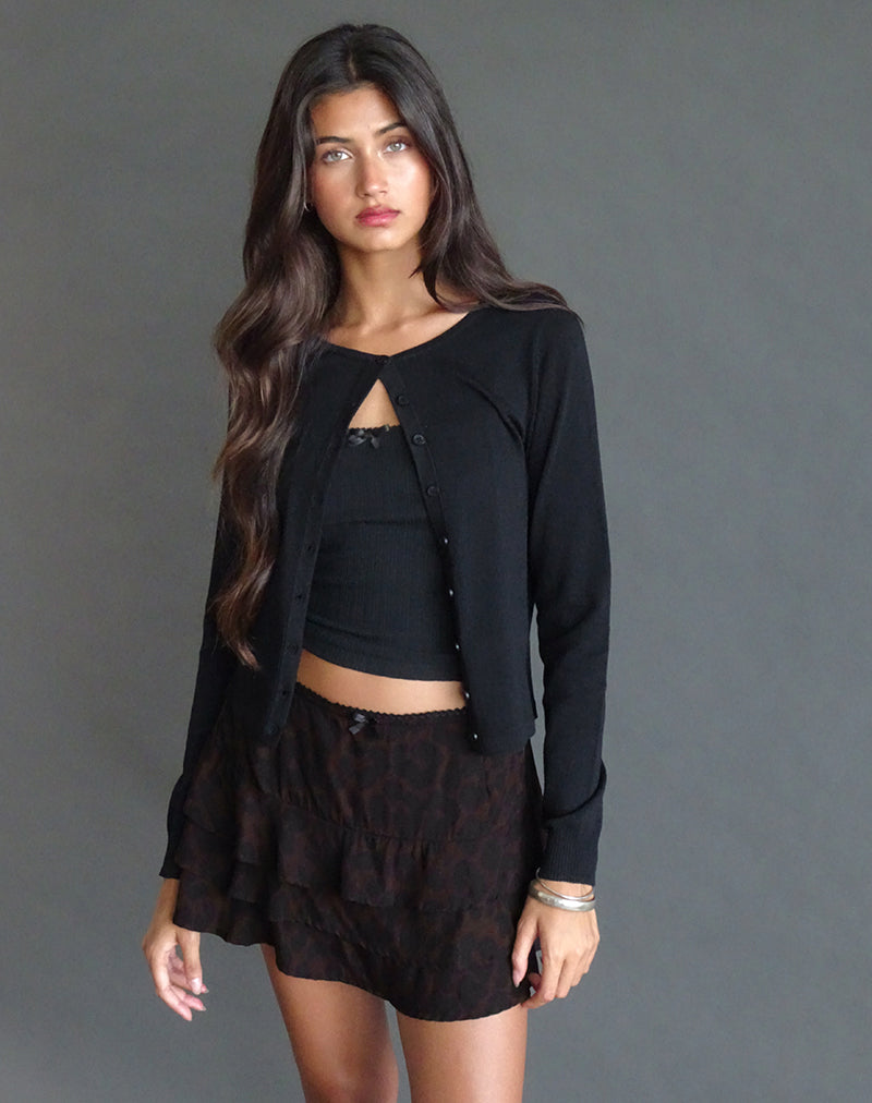 Camigi minirok in bruine jaguarprint