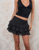 Afbeelding van Camigo minirok in polka chiffon zwart