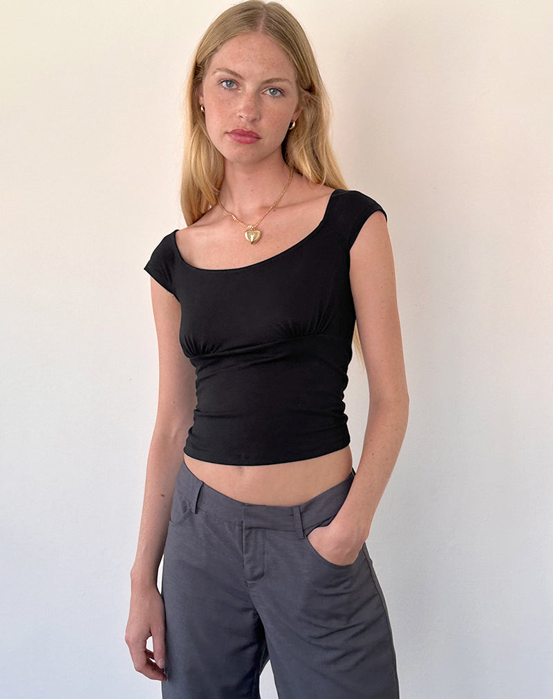 Afbeelding van Cania Corset Top in zwart lycra