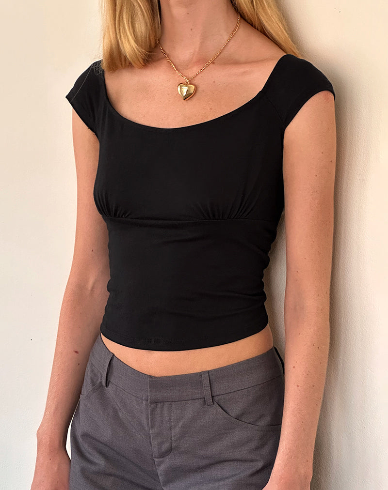Afbeelding van Cania Corset Top in zwart lycra