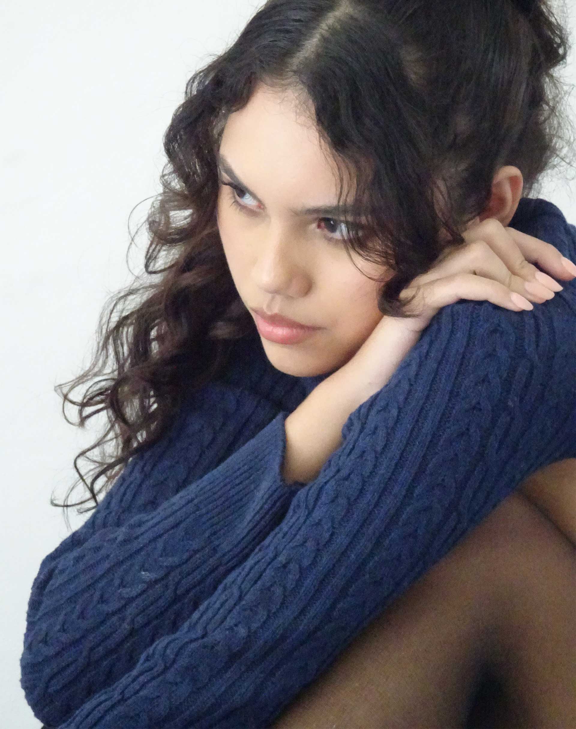 Afbeelding van Canita Arinah Top met lange mouwen in marineblauw