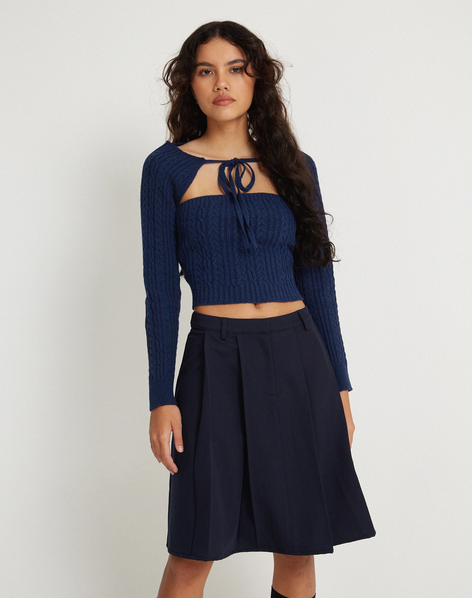 Afbeelding van Canita Arinah Top met lange mouwen in marineblauw